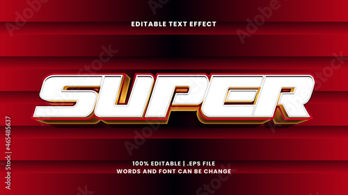 Super editable text effect in strong and modern text style