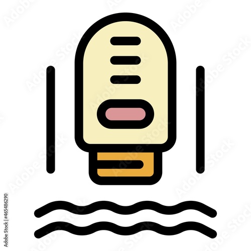 Epilator icon. Outline epilator vector icon color flat isolated
