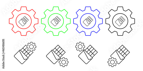 Injection, narcotic, addictions vector icon in gear set illustration for ui and ux, website or mobile application