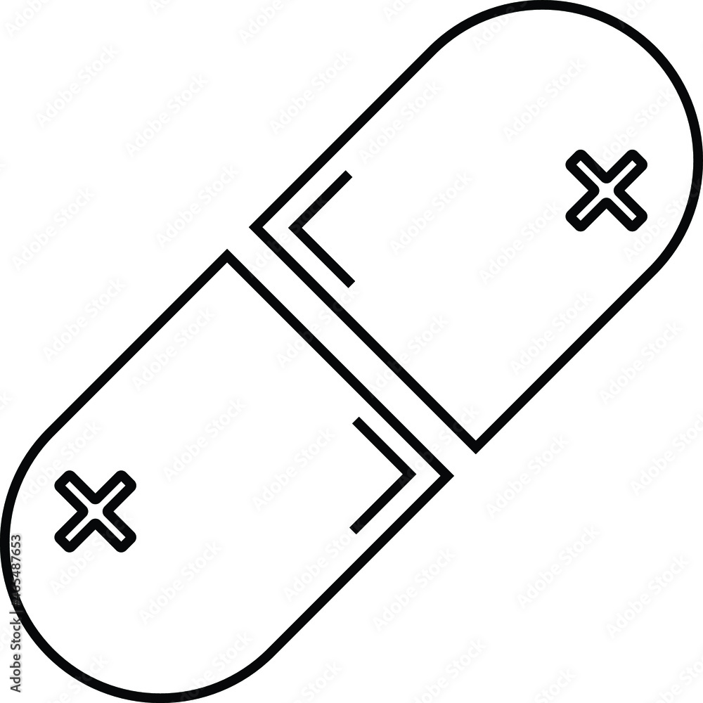 Fototapeta premium capsule medicine icon vector in illustration
