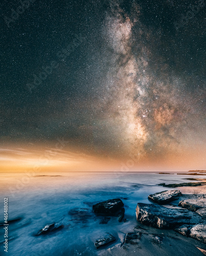 Milky Way Stars landscape by the sea