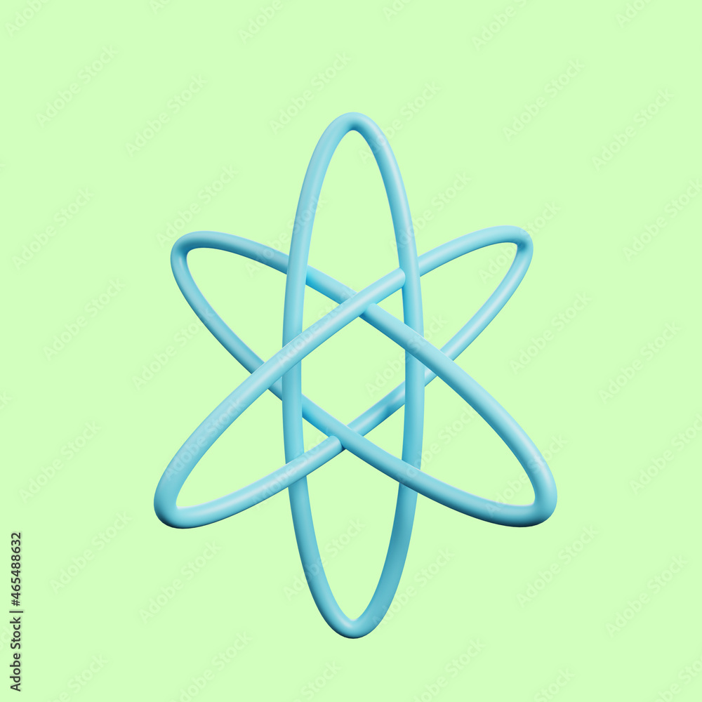 3d illustration of simple icon physic 3d illustration of simple icon physic
