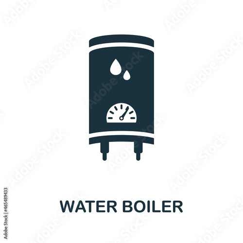 Water Boiler icon. Monochrome sign from machinery collection. Creative Water Boiler icon illustration for web design, infographics and more