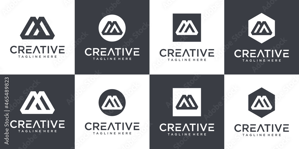 m logo design
