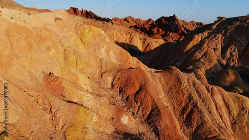 Mongolia. Gobi Desert. Rocky cliffs.