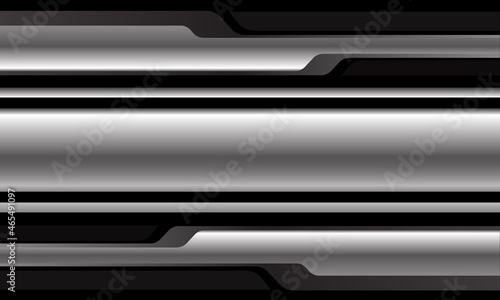 Abstract silver grey geometric banner cyber futuristic technology design modern vector background