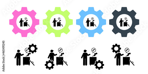 Donation, virus, zika vector icon in gear set illustration for ui and ux, website or mobile application