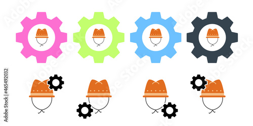 Explorer hat, clothing vector icon in gear set illustration for ui and ux, website or mobile application