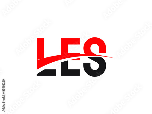 LES Letter Initial Logo Design Vector Illustration