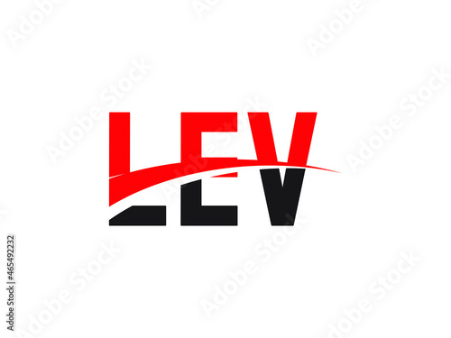 LEV Letter Initial Logo Design Vector Illustration