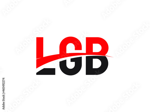 LGB Letter Initial Logo Design Vector Illustration