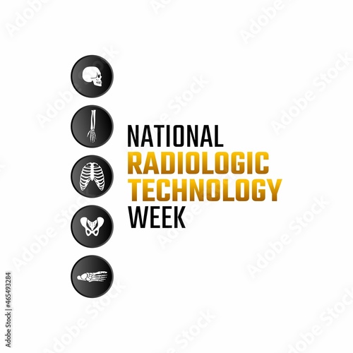 vector graphic of national radiologic technology week good for national radiologic technology week celebration. flat design. flyer design.flat illustration.