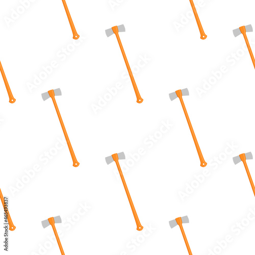 Illustration on theme pattern steel axes with wooden handle