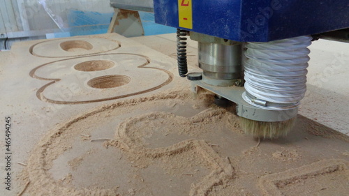 wood milling material processing work on the machine