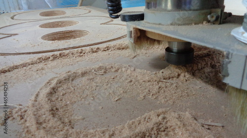 wood milling material processing work on the machine