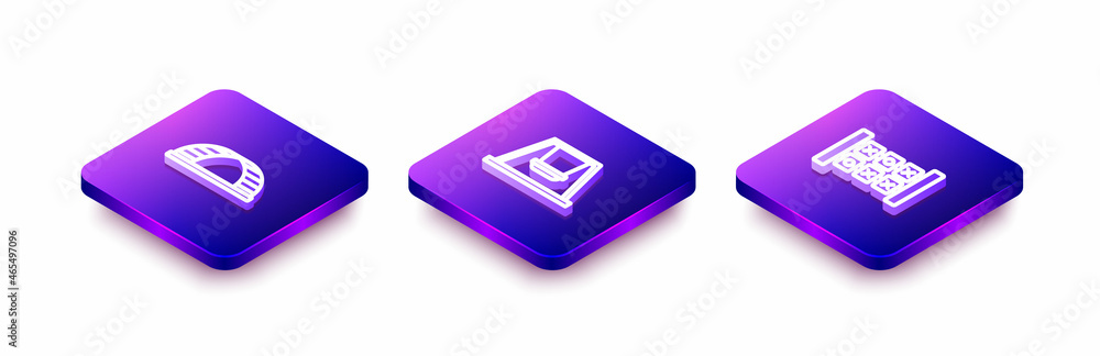 Set Isometric line Monkey bar, Swing for kids and Education logic game icon. Vector Set Isometric line Monkey bar, Swing for kids and Education logic game icon. Vector