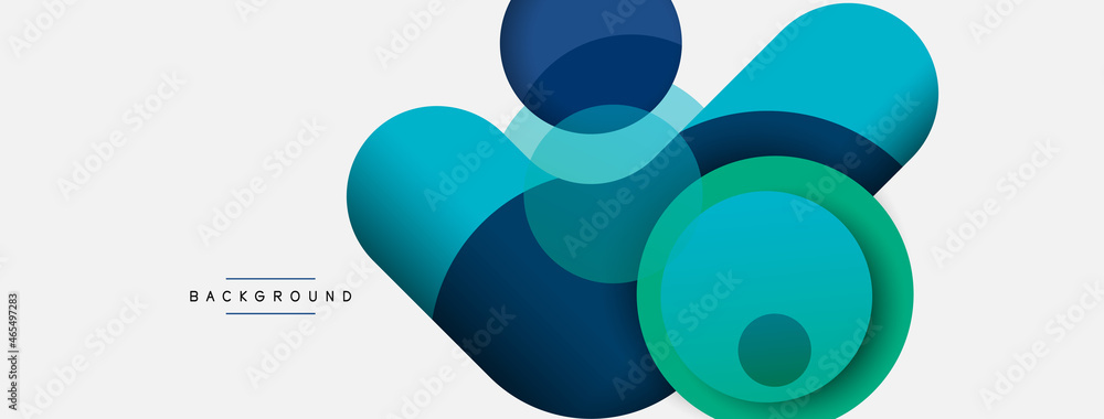 Circle and round shapes abstract background. Vector illustration for wallpaper banner background or landing page Circle and round shapes abstract background. Vector illustration for wallpaper banner background or landing page