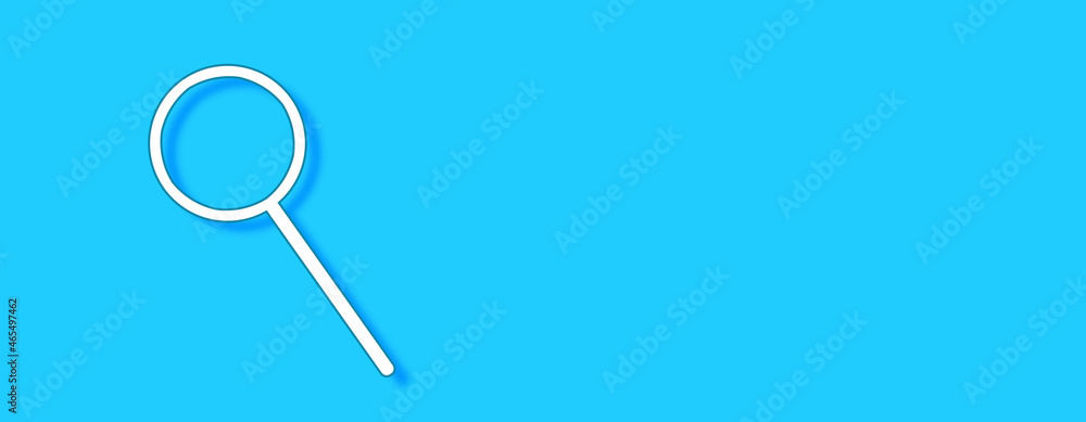 custom made wallpaper toronto digitalMagnifying glass Concept on blue background. Horizontal web banner with copy space, template.