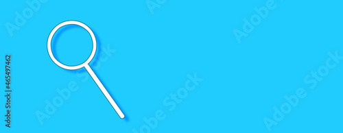 Wallpaper Mural Magnifying glass Concept on blue background. Horizontal web banner with copy space, template. Torontodigital.ca
