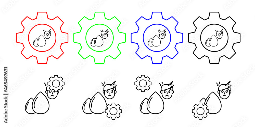 Trans fat, allergic vector icon in gear set illustration for ui and ux, website or mobile application Trans fat, allergic vector icon in gear set illustration for ui and ux, website or mobile application