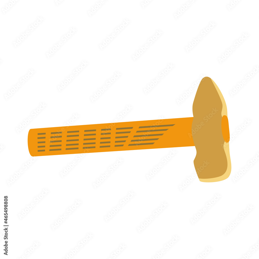 Hammer icon on white background Flat illustration Hammer icon on white background Flat illustration