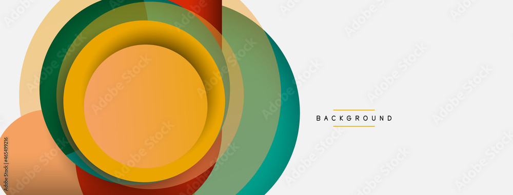 Vector round shapes circles minimal geometric background. Vector illustration for wallpaper banner background or landing page Vector round shapes circles minimal geometric background. Vector illustration for wallpaper banner background or landing page