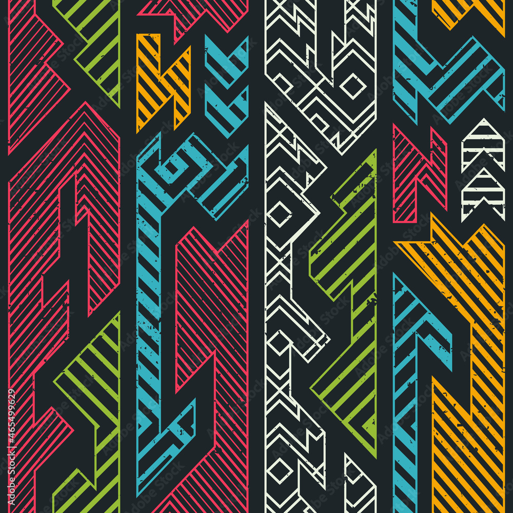 Medieaval geometric seamless pattern. Medieaval geometric seamless pattern.
