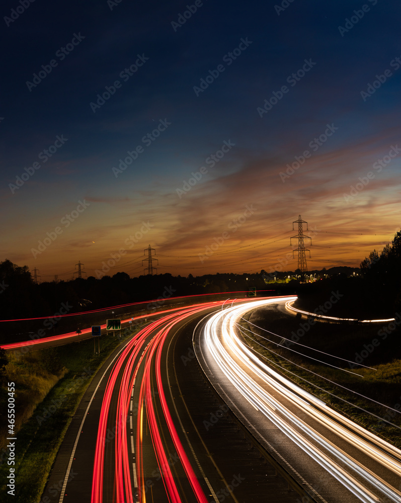Traffic Lights on the M1 Motorway in the UK