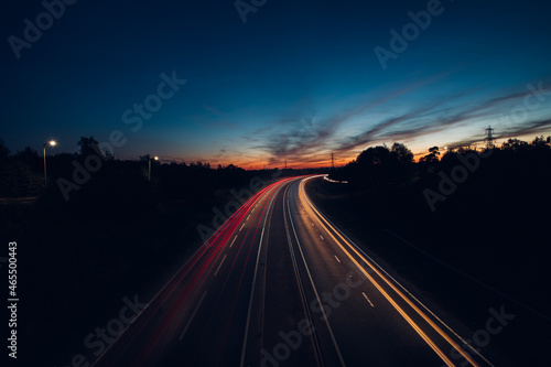 Traffic Lights on the M1 Motorway in the UK