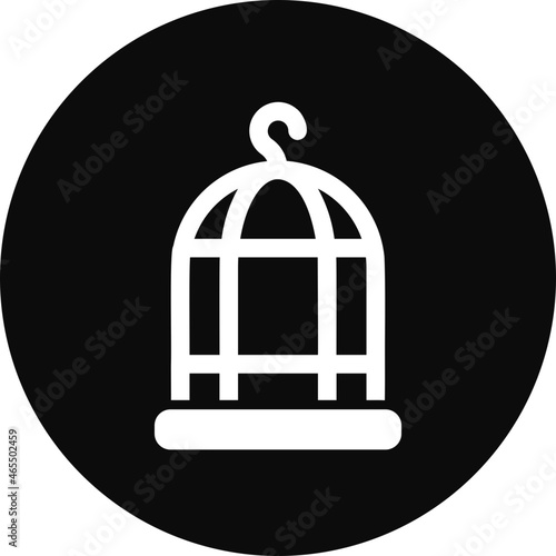 bird cage glyph icon