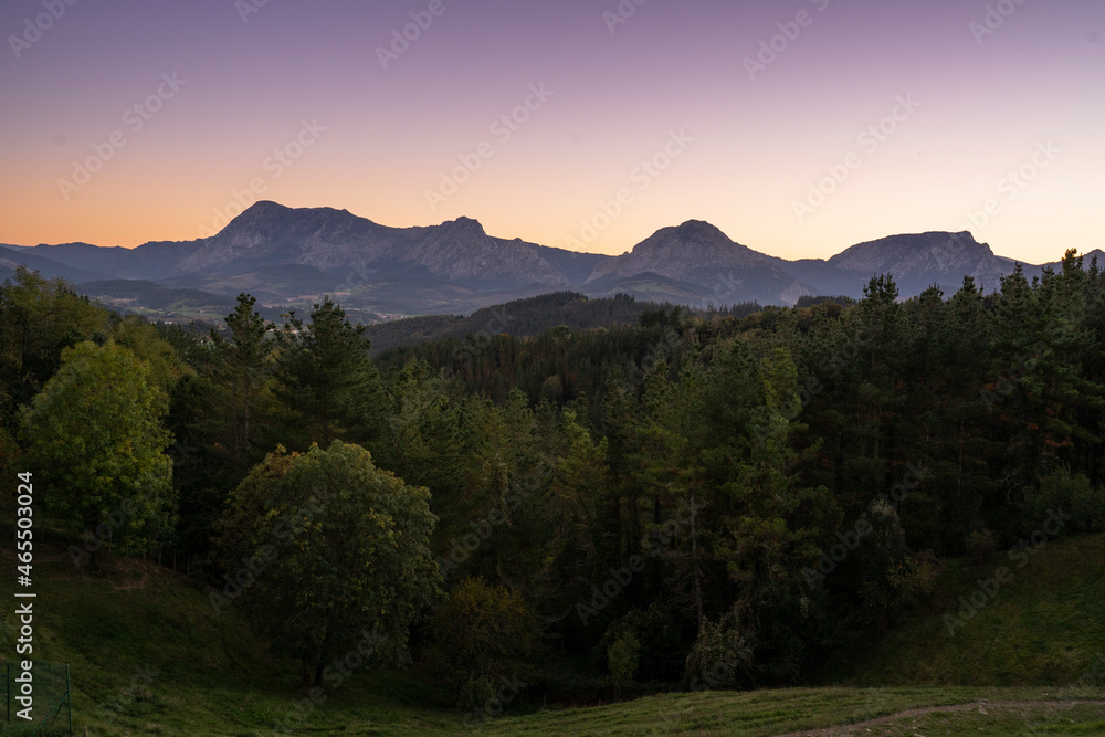 mountain landscape in the basque country in spain mountain landscape in the basque country in spain