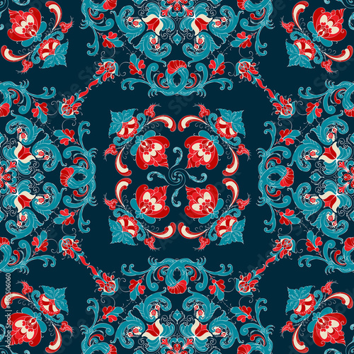 Rosemaling vector pattern 58