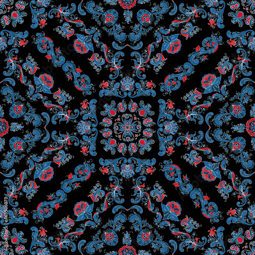 Rosemaling vector pattern 59