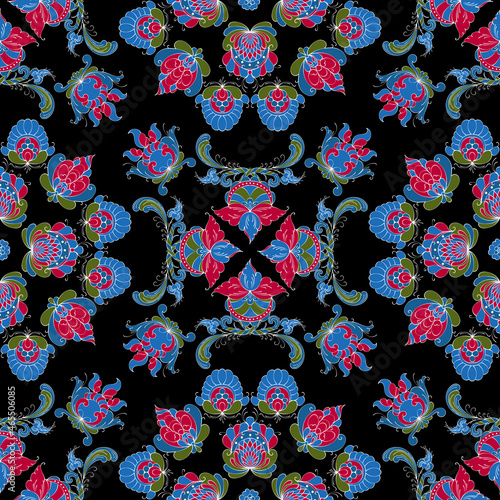 Rosemaling vector pattern 60