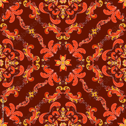 Rosemaling vector pattern 69