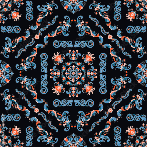 Rosemaling vector pattern 70