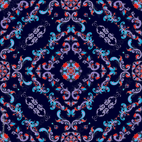 Rosemaling vector pattern 71