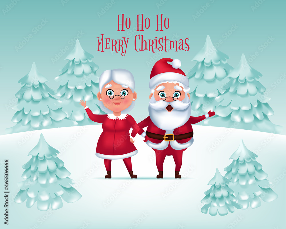 HO HO HO! Merry Christmas! stock vector. Illustration of