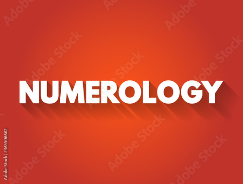 Numerology text quote, concept background