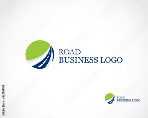 Road business logo creative circle design concept sign symbol emblem