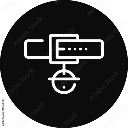 pet collar glyph icon