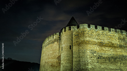 old castle in the night