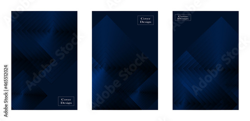 Set of blue cover background