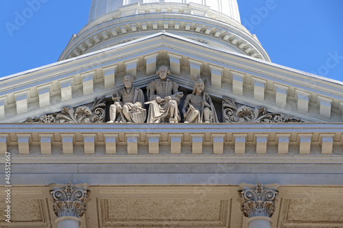 The Tippecanoe County Courthouse is located on the public square in the city of Lafayette in Tippecanoe County, Indiana. photo