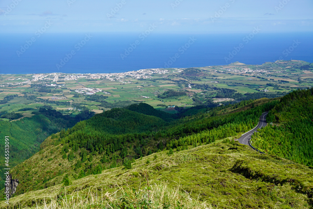 Naklejka premium amazing mountain landscape on azores islands