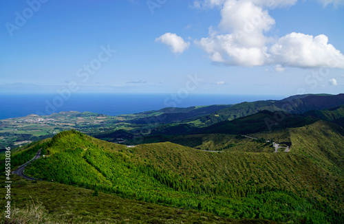 Fototapeta Naklejka Na Ścianę i Meble -  amazing mountain landscape on azores islands