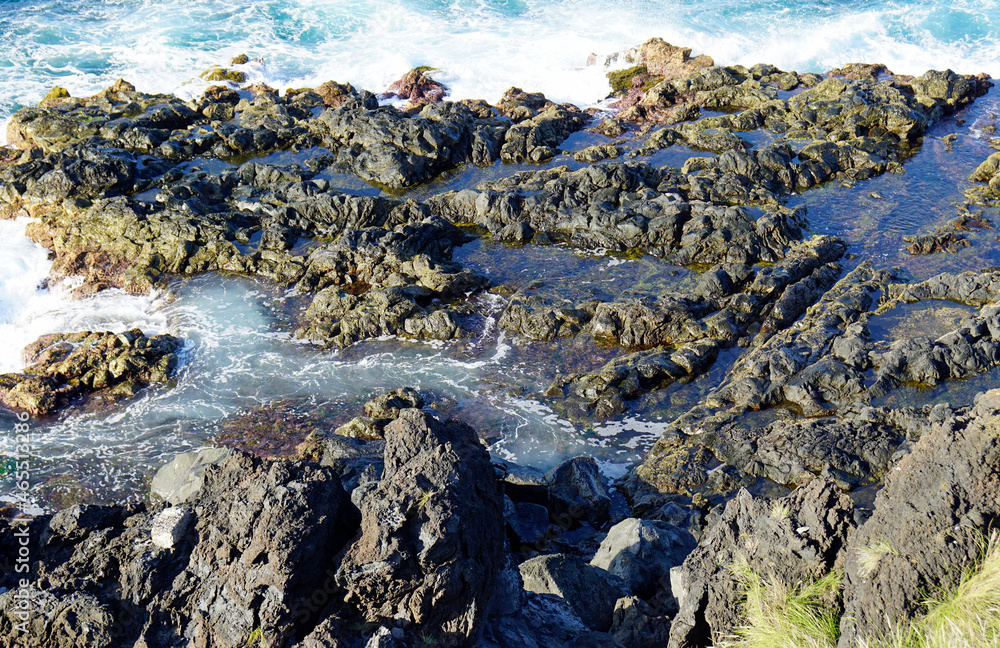 rough wild nord coast of sao miguel