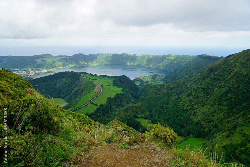 Fototapeta premium green nature on the beautiful azores islands