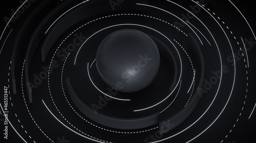 Black and white rotating ci...