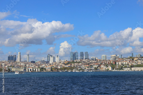 Istanbul european side view on sunny summer day in Istanbul  Turkey .